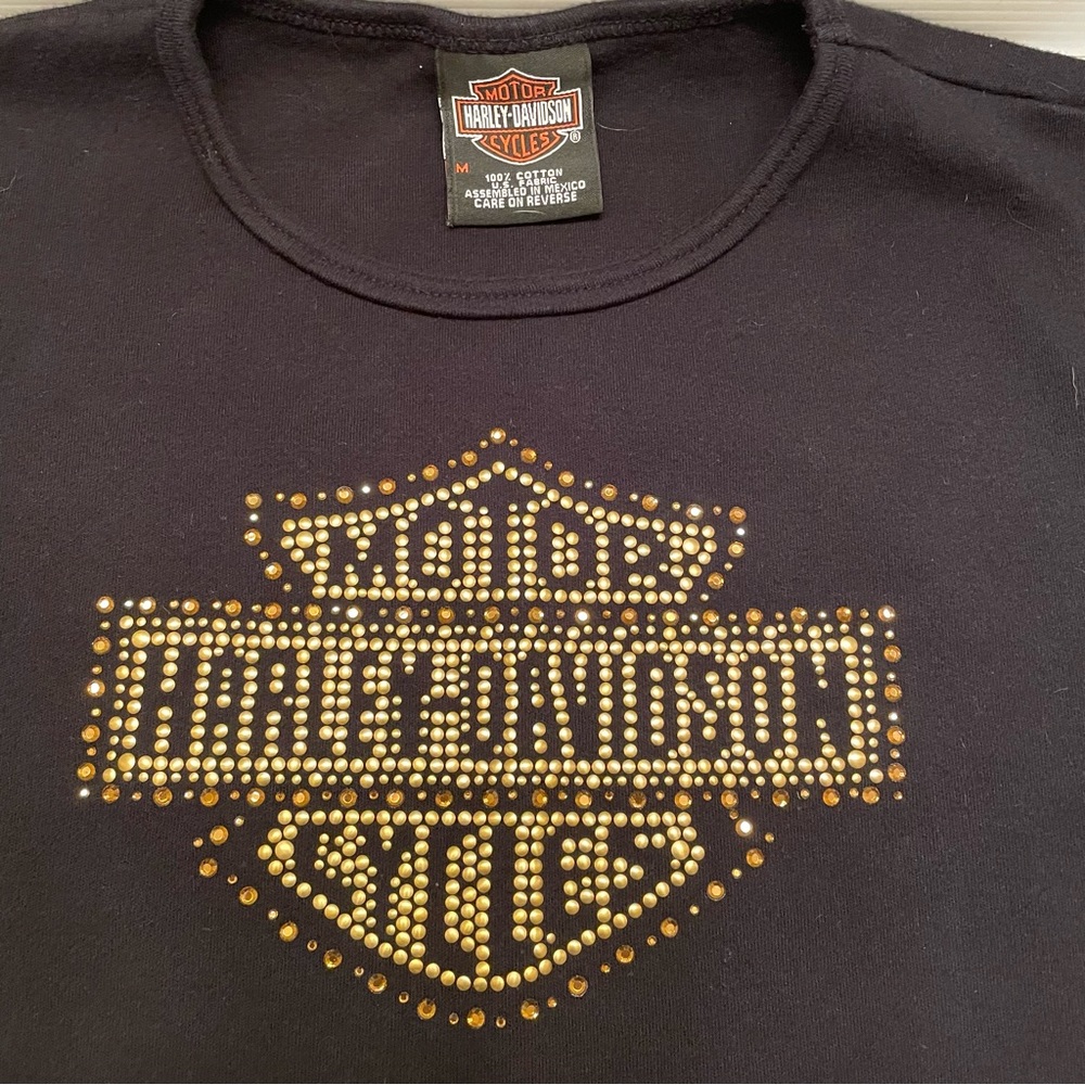 Harley-Davidson Long sleeve T-shirt with Gold studded Logo from Madrid, Spain - Picture 8 of 8